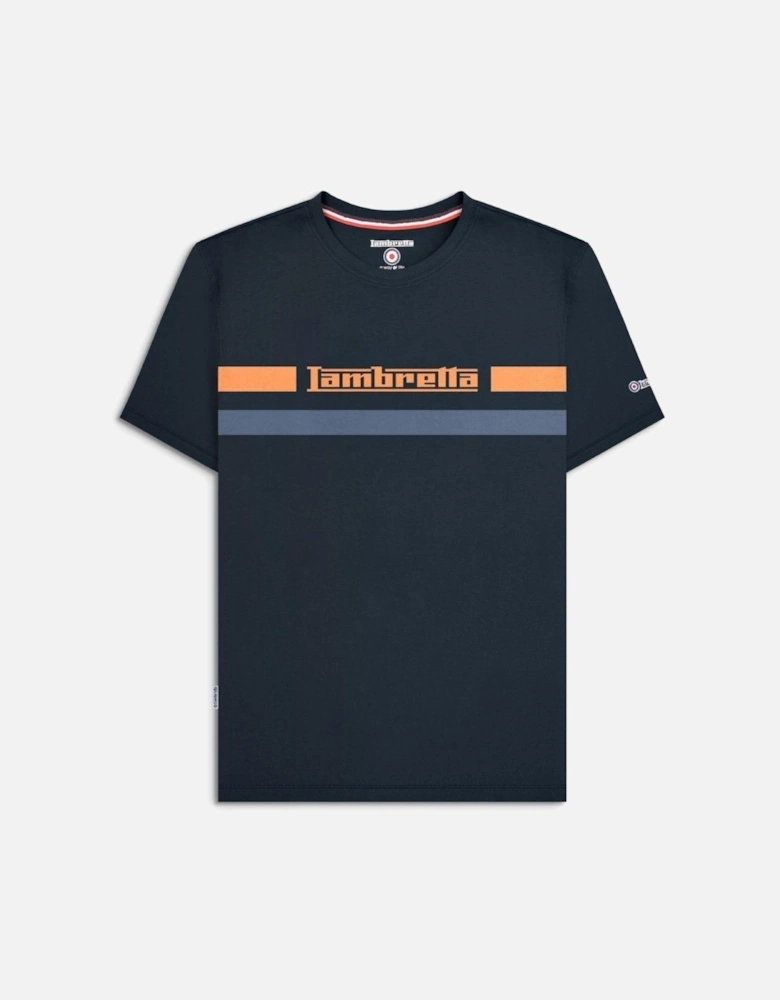 Mens Chest Stripe Short Sleeve T-Shirt