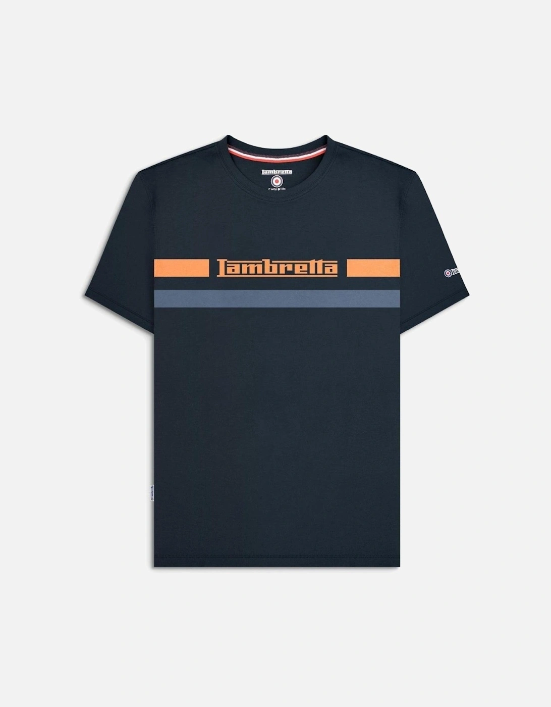 Mens Chest Stripe Short Sleeve T-Shirt, 2 of 1