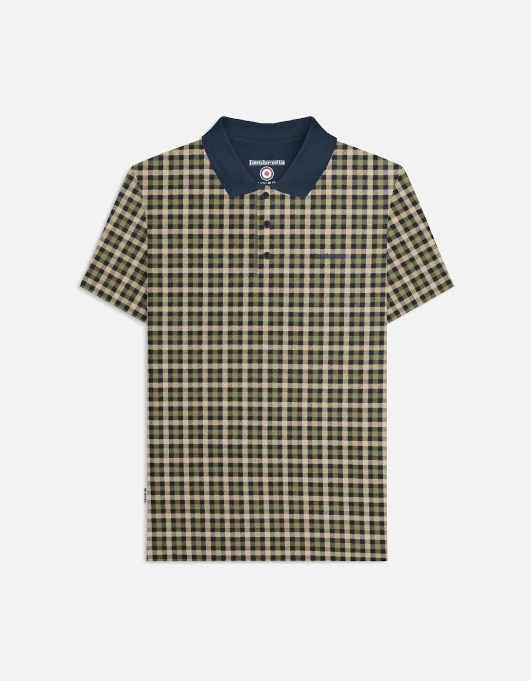 Mens Check Short Sleeve Polo Shirt, 2 of 1