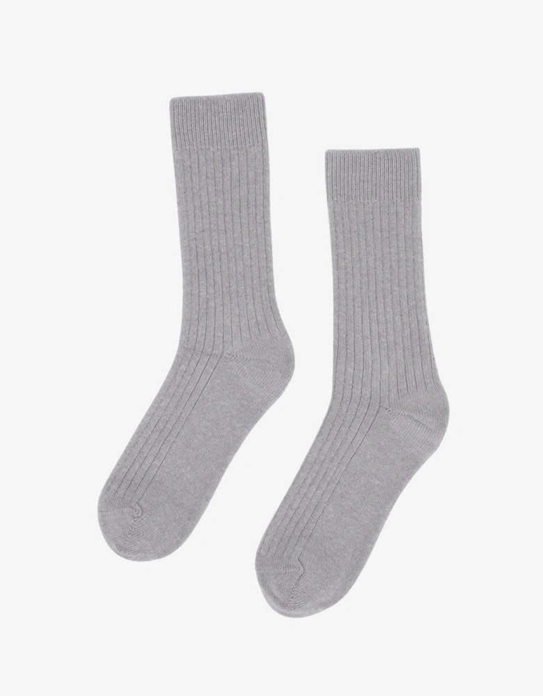 Mens Merino Wool Blend Socks - Heather Grey