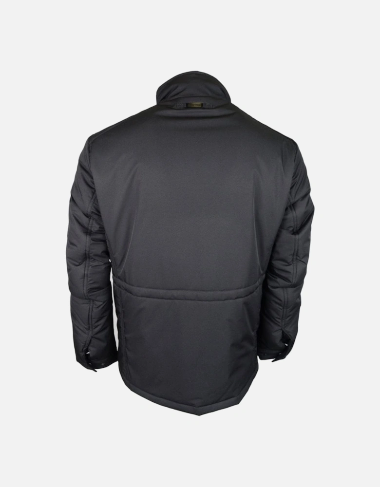 Blouson Zip Up Funnel Neck Black Jacket