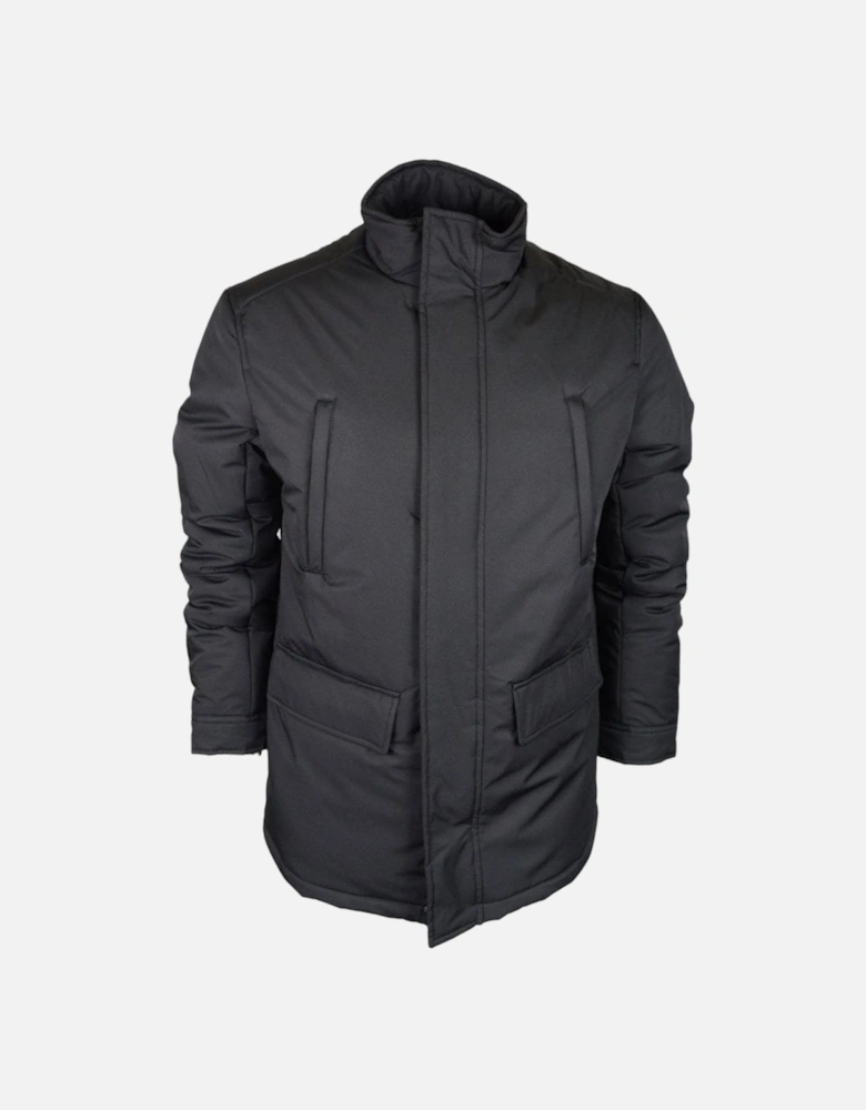 Blouson Zip Up Funnel Neck Black Jacket