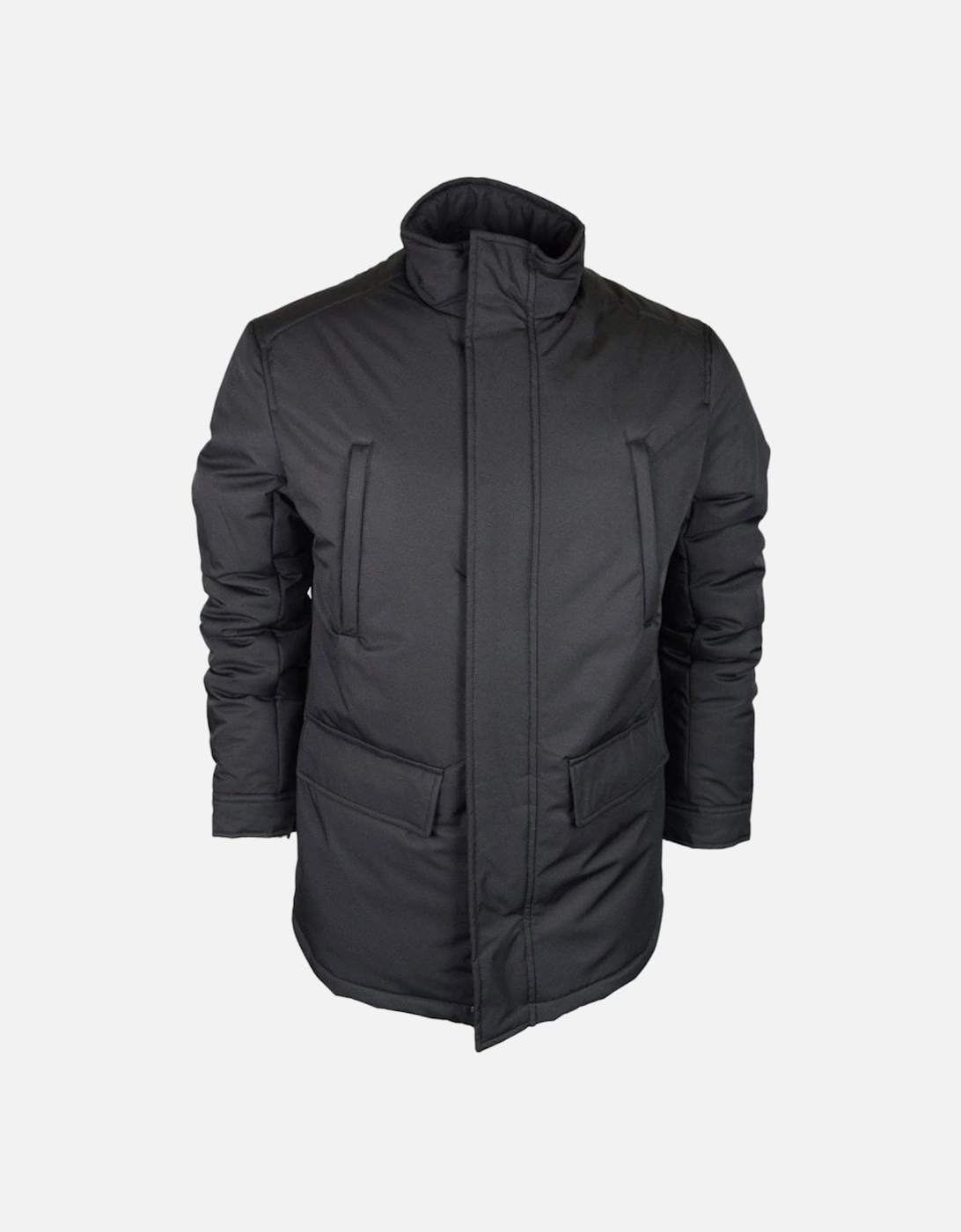Blouson Zip Up Funnel Neck Black Jacket, 3 of 2
