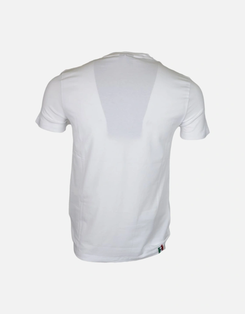 3Z1T90 Cotton Round Neck Printed White T-Shirt