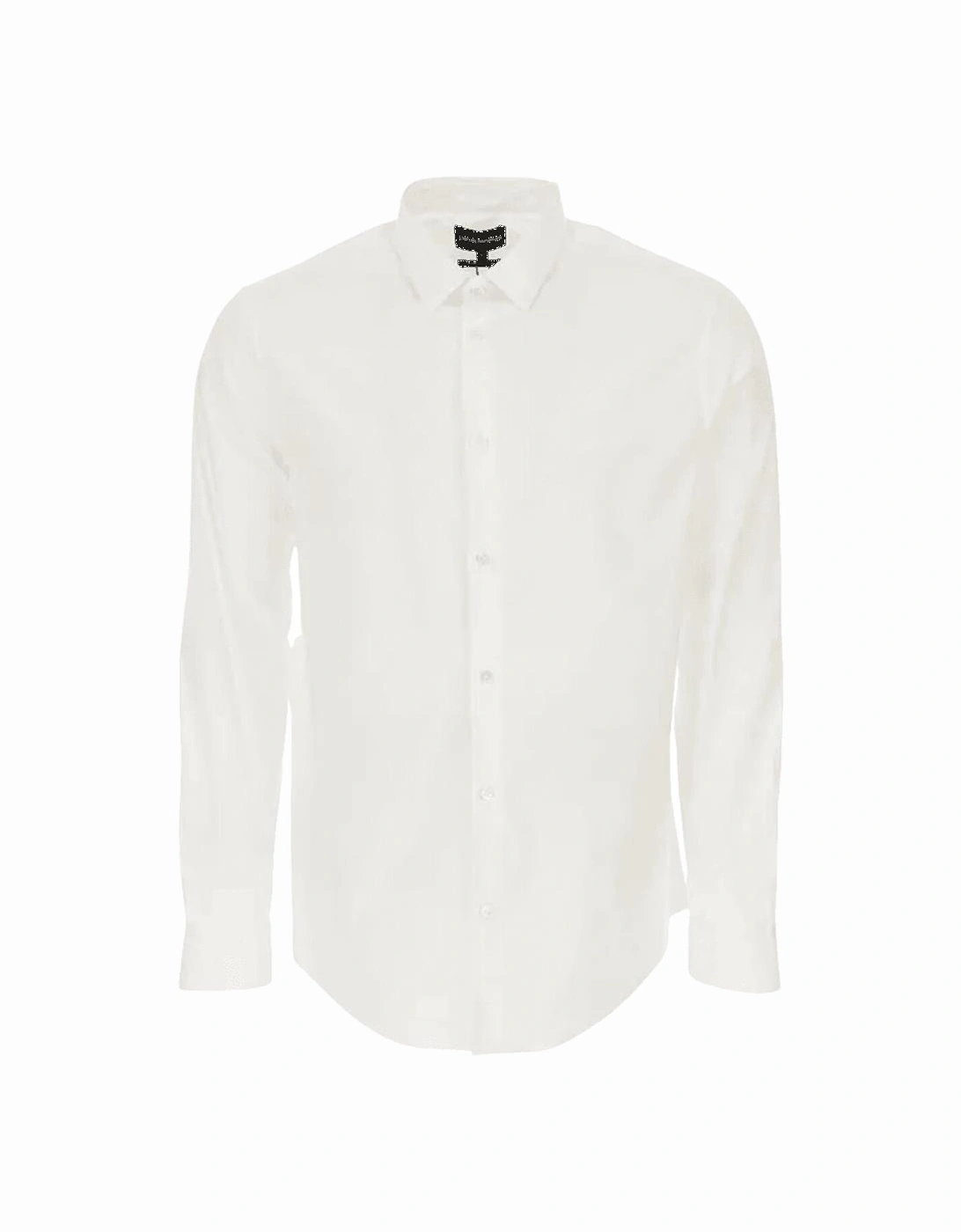 Embroidered Logo Slim Fit Cotton White Shirt, 4 of 3