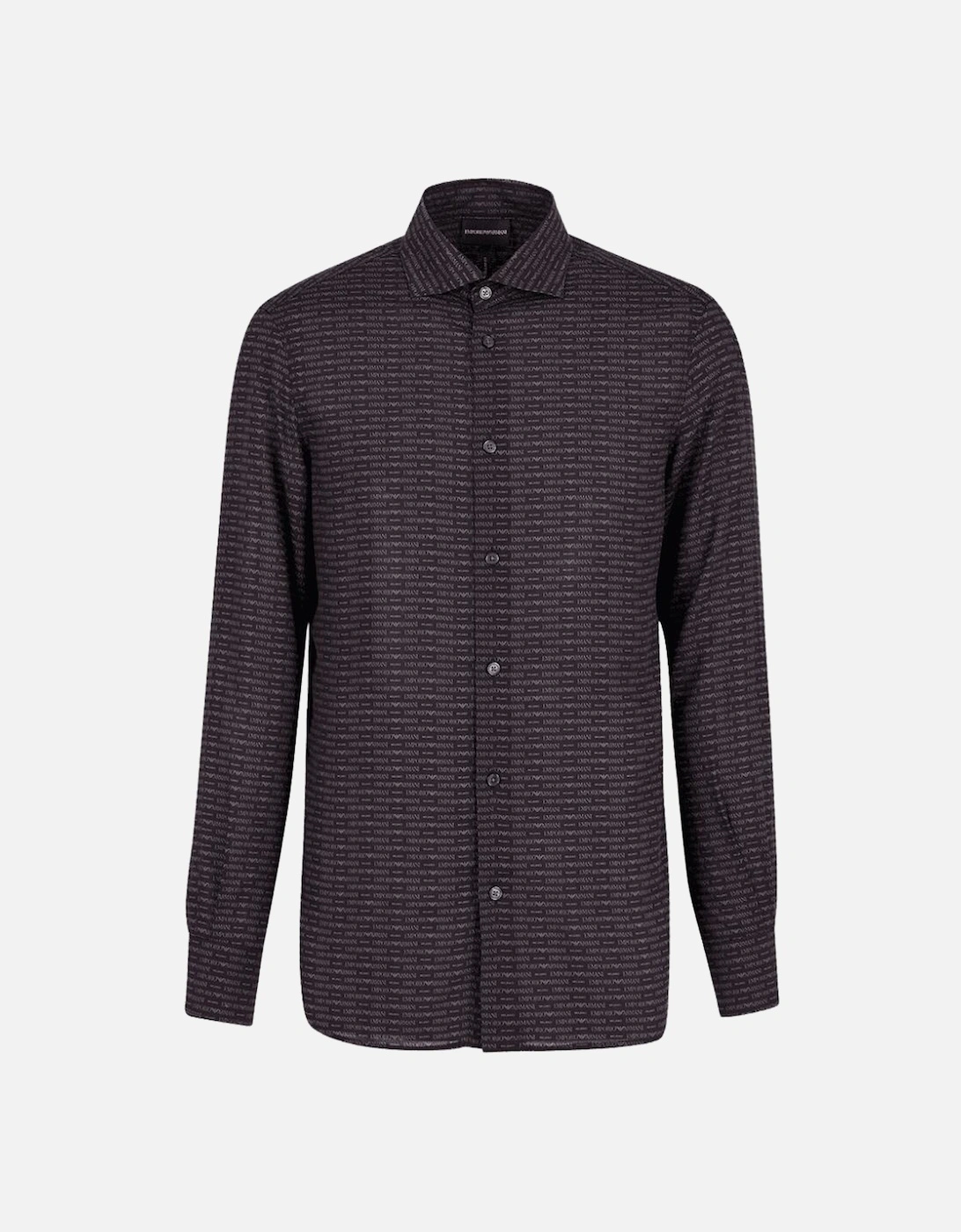 Allover Logo Long Sleeve Black Shirt, 4 of 3
