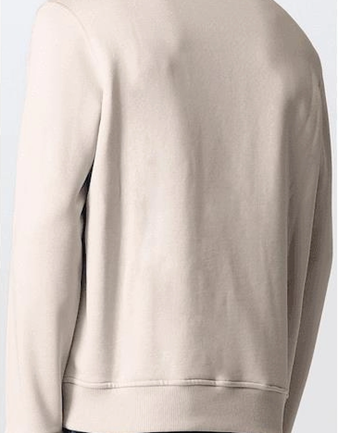 Cotton Embroidered Logo Cream Sweatshirt