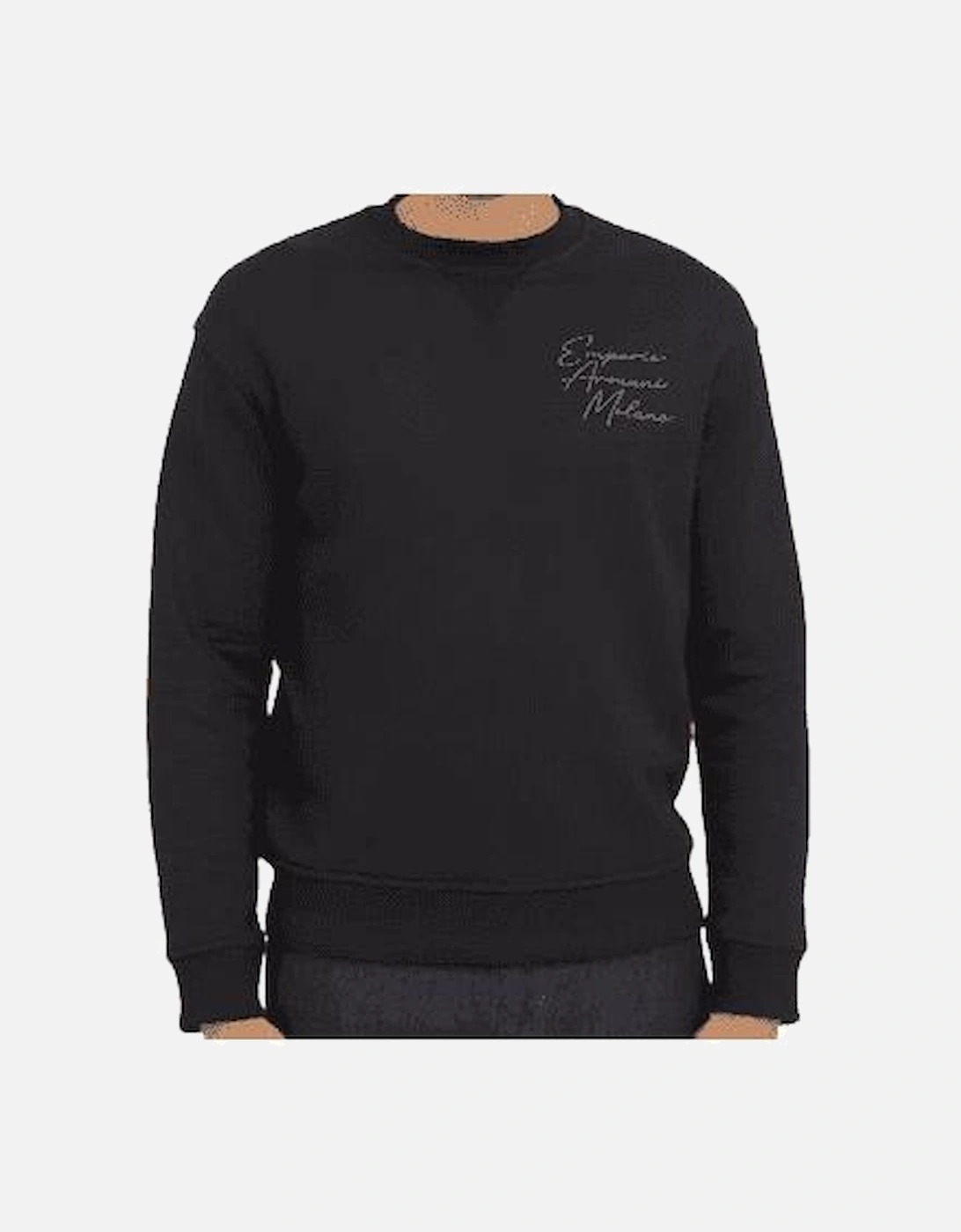 Cotton Embroidered Logo Black Sweatshirt, 4 of 3