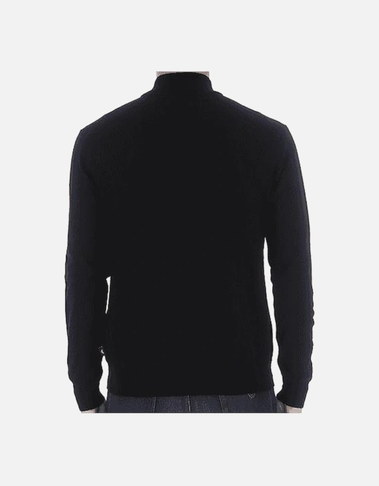Zip Up Cotton Knit Cardigan