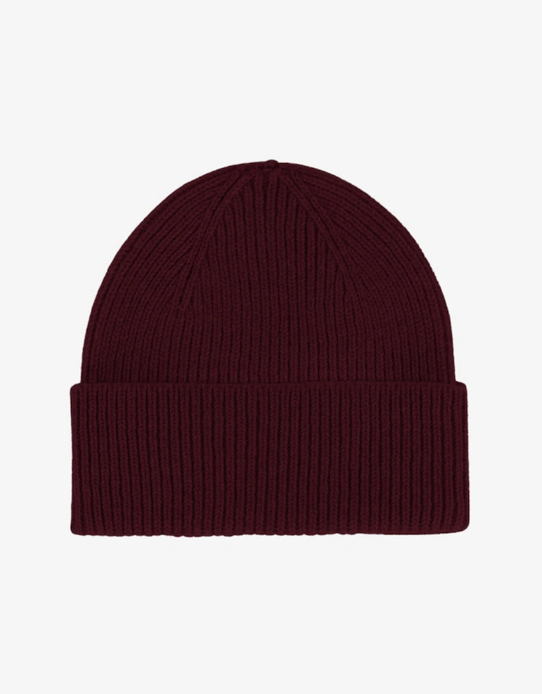 Merino Wool Beanie - Oxblood Red