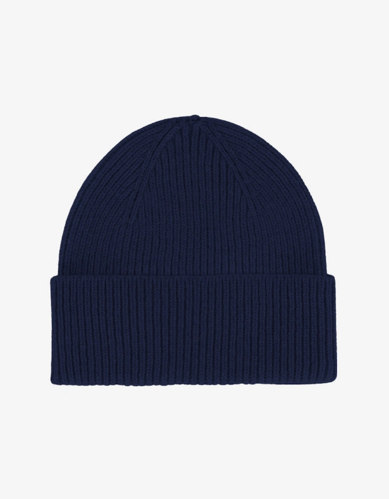 Merino Wool Beanie - Marine Blue