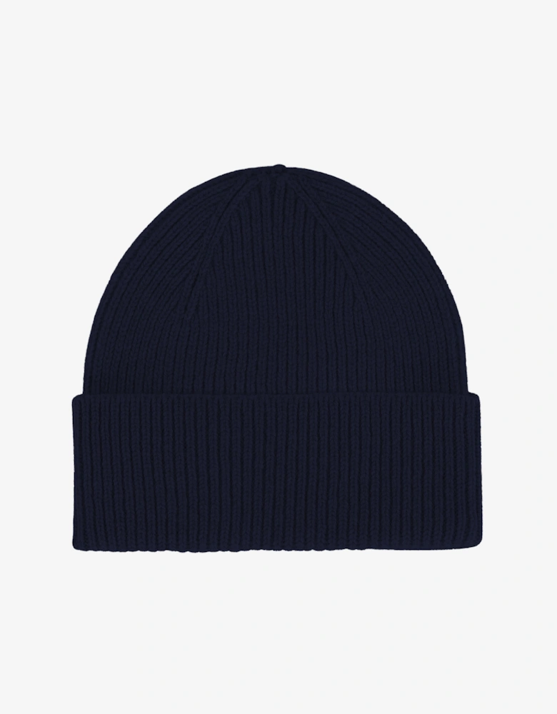 Merino Wool Beanie - Navy Blue