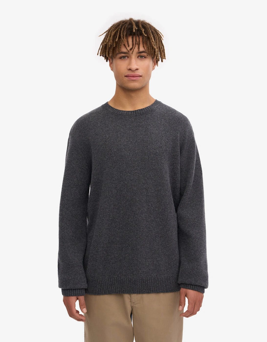 Classic Merino Wool Crew Neck Jumper - Lava Grey, 2 of 1