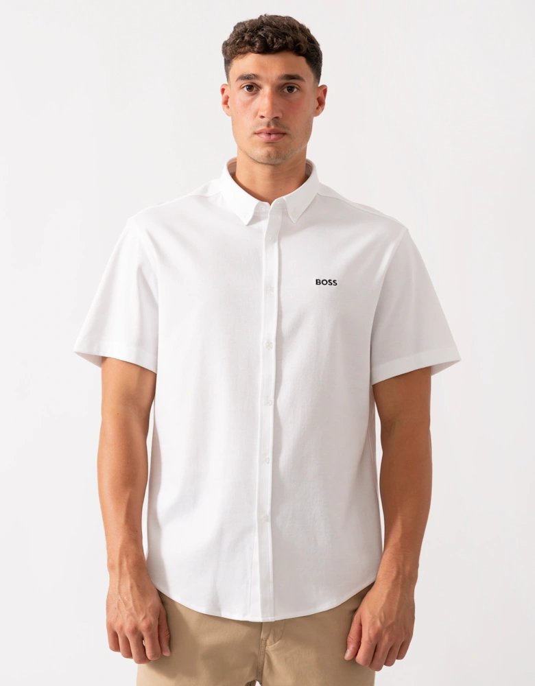 BOSS Green B_Motion Mens Short Sleeve Shirt 50544784 - White 100