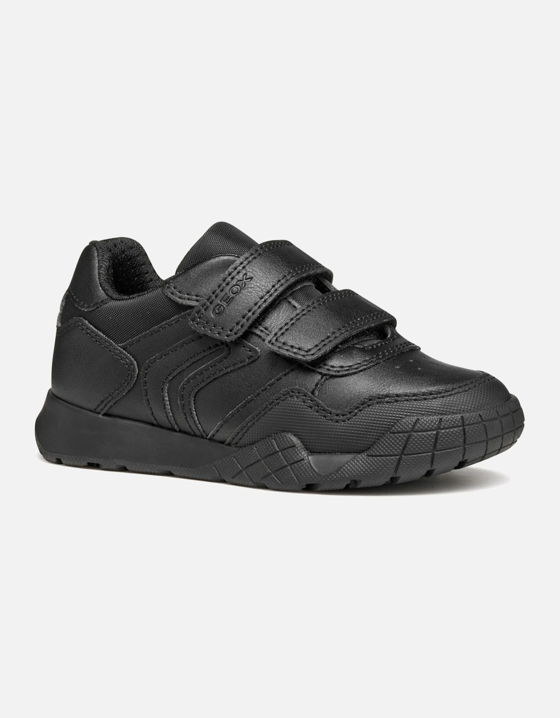 Geox Boy's J Rann-E Sneakers - Black - Size: 2.5 (older)/F (Standard)