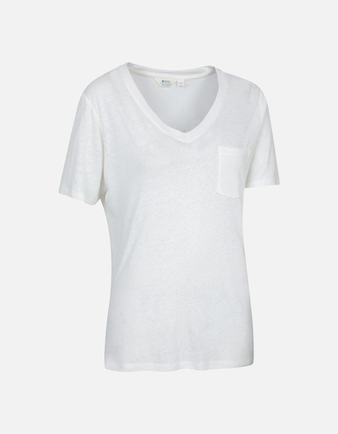 Womens/Ladies Slub Linen Blend T-Shirt