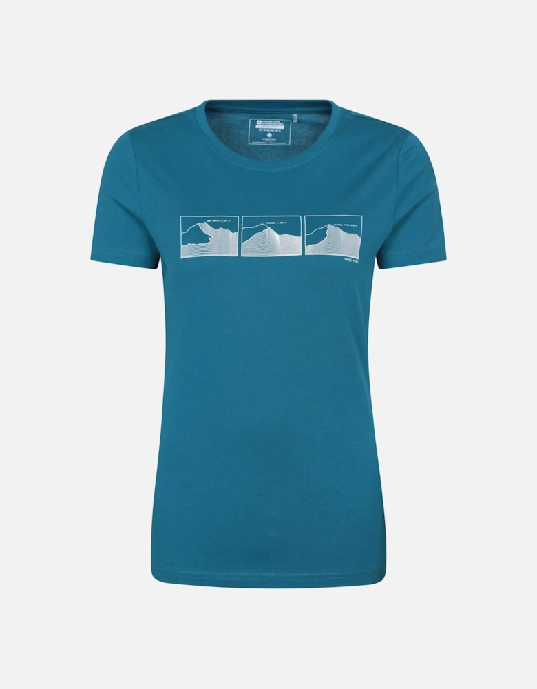 Womens/Ladies Three Peaks Short-Sleeved T-Shirt