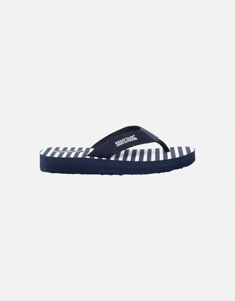 Womens/Ladies Catarina Striped Flip Flops