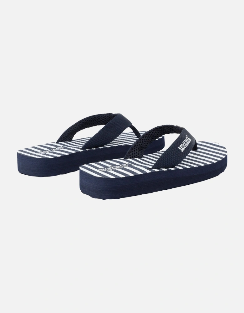Womens/Ladies Catarina Striped Flip Flops