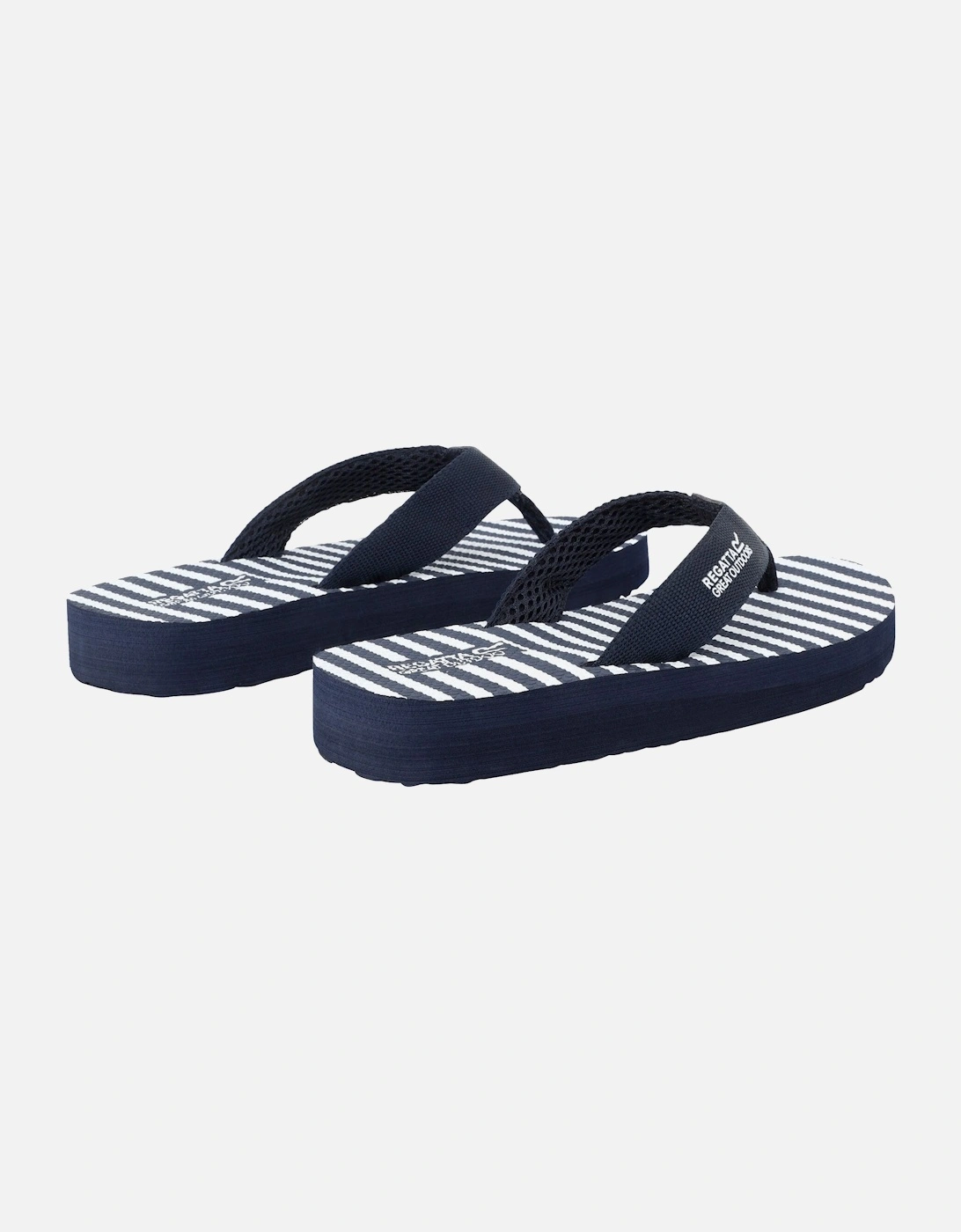 Womens/Ladies Catarina Striped Flip Flops