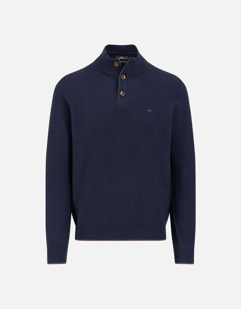 Fynch-Hatton Troyer Button Knitwear Navy