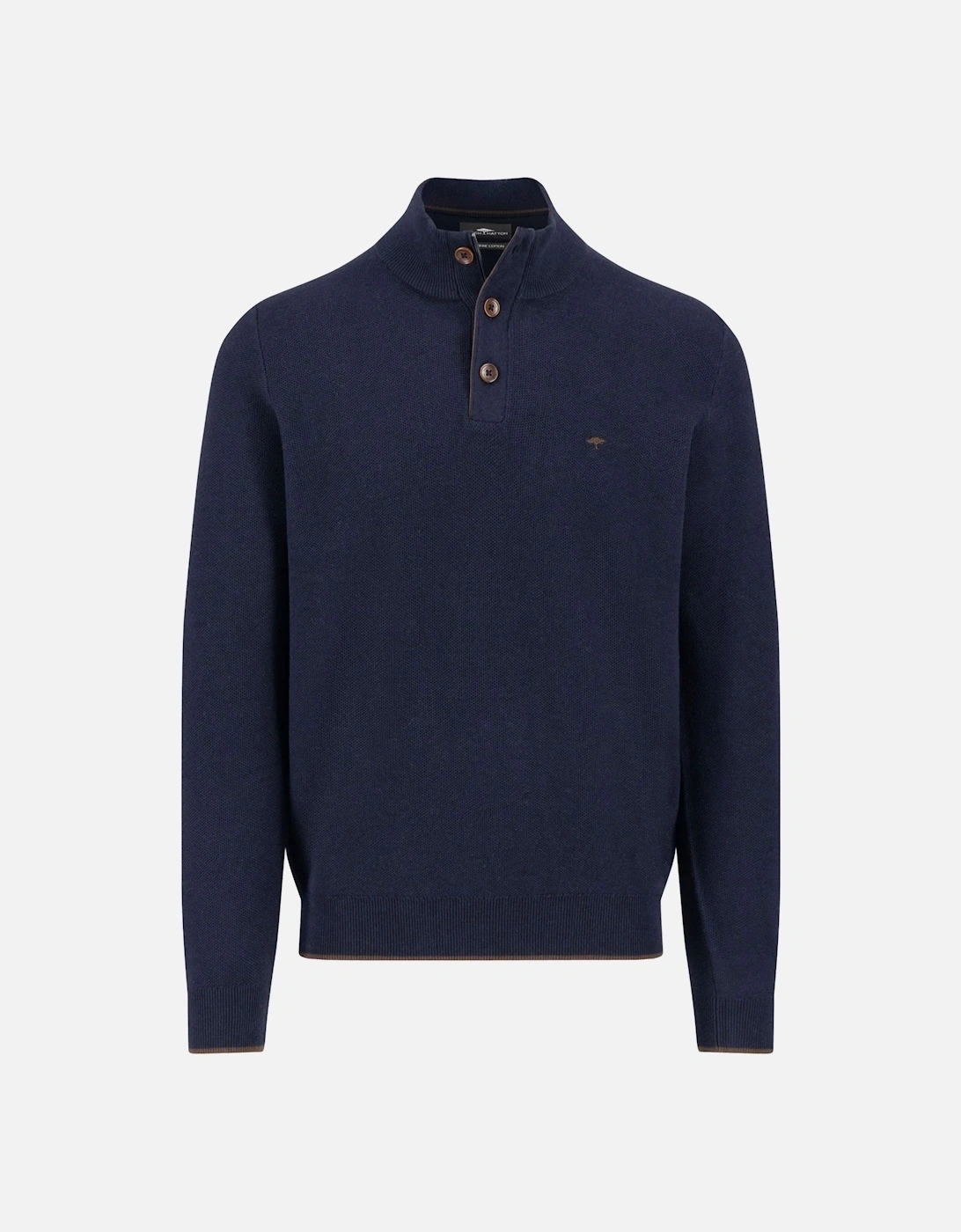 Fynch-Hatton Troyer Button Knitwear Navy, 4 of 3