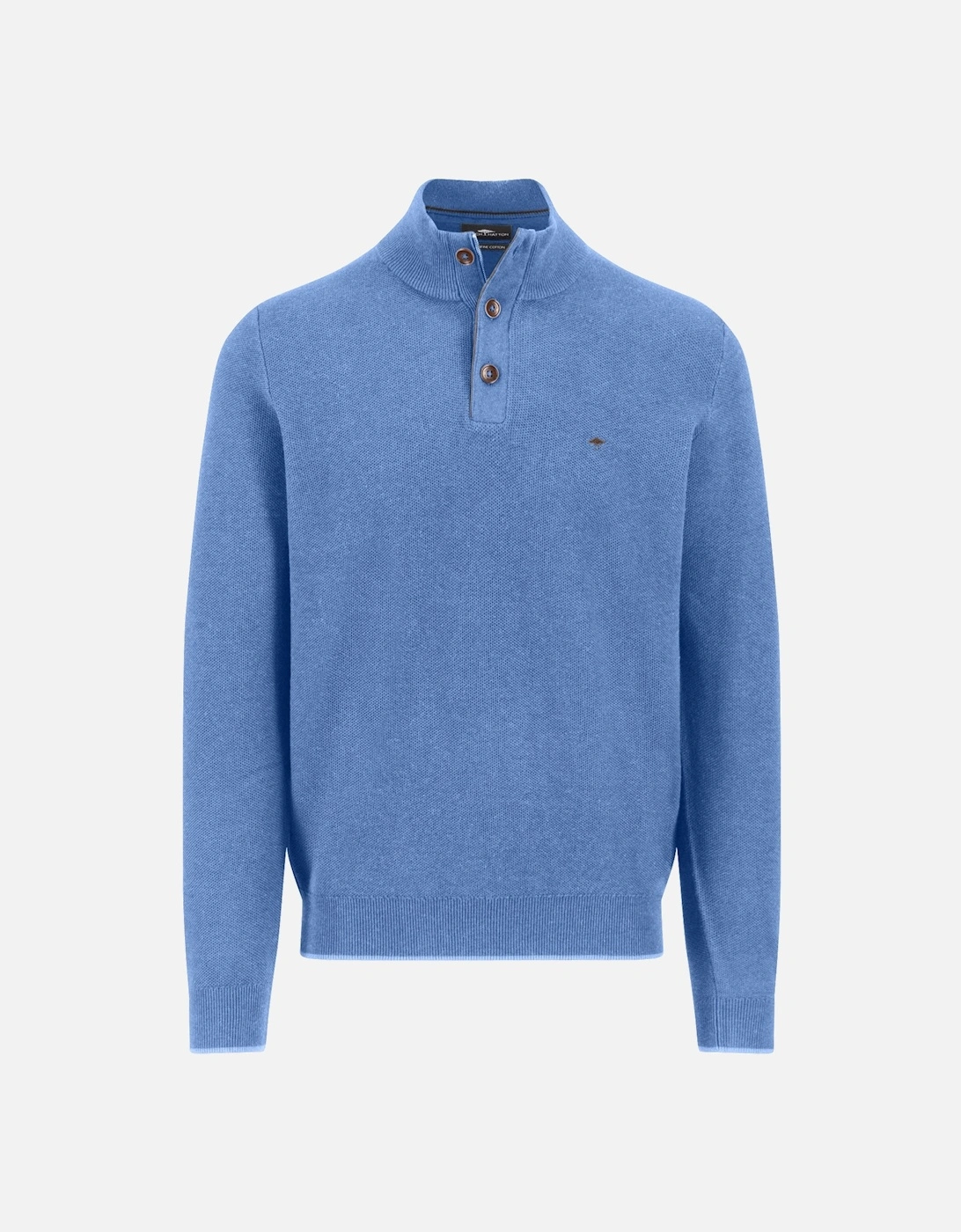 Fynch-Hatton Troyer Button Knitwear Crystal Blue, 4 of 3