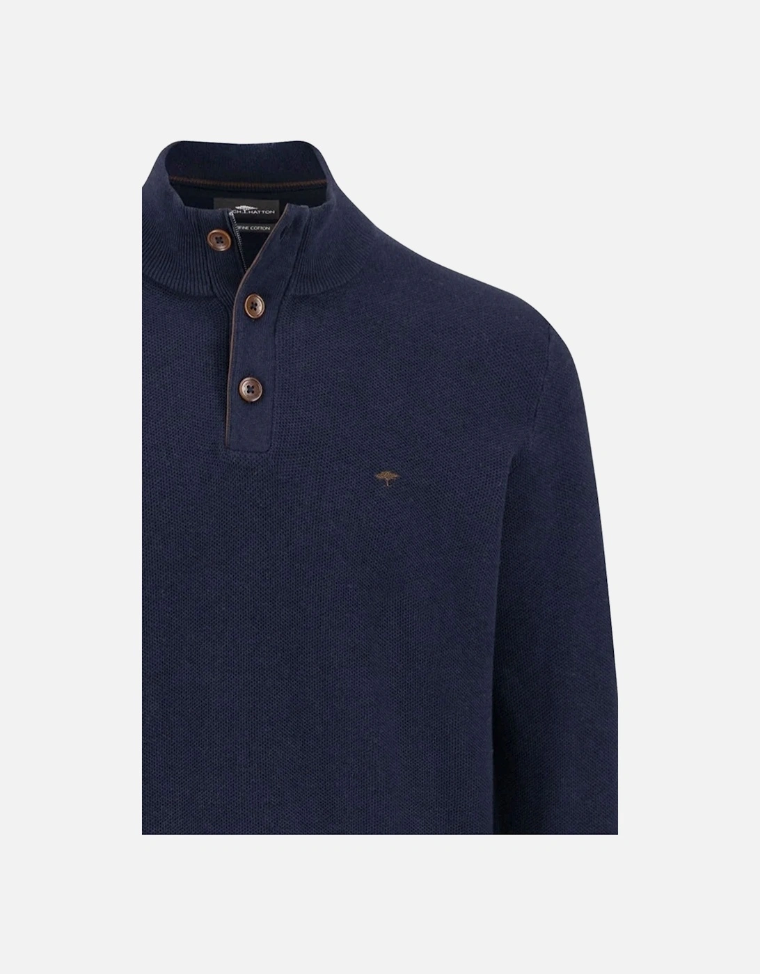 Fynch-Hatton Troyer Button Knitwear Navy