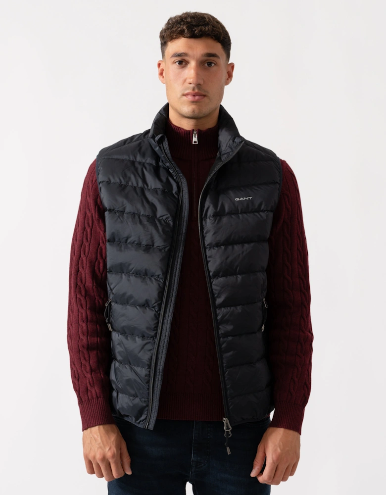 Mens Light Down Padded Gilet - 5 Black