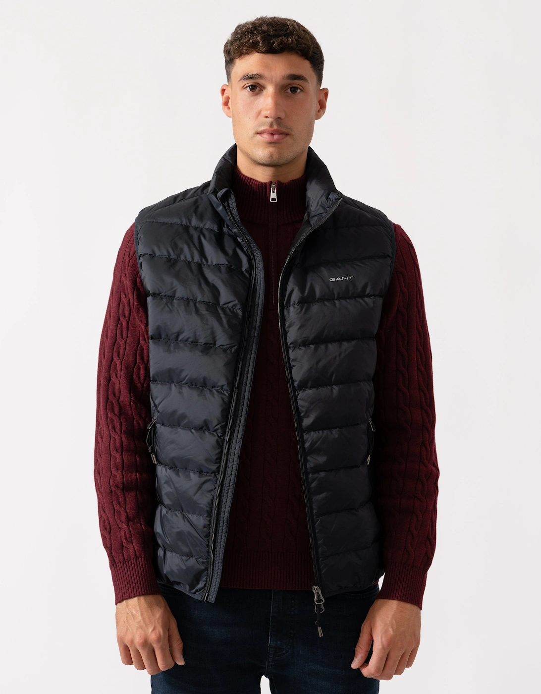 Mens Light Down Padded Gilet - 5 Black, 6 of 5