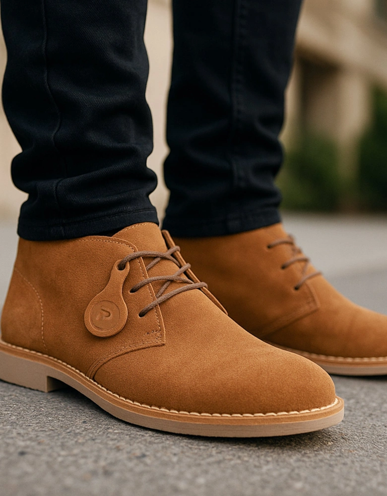 VESPA Unisex Desert Boots Cognac
