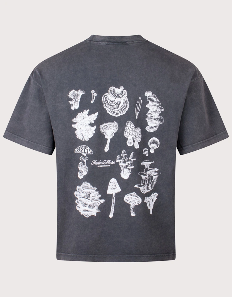 Relaxed Fit Mushroom Sketch T-Shirt