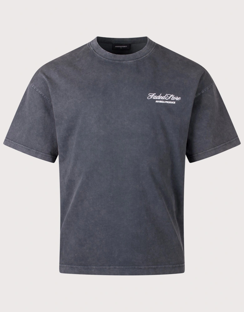 Relaxed Fit Mushroom Sketch T-Shirt