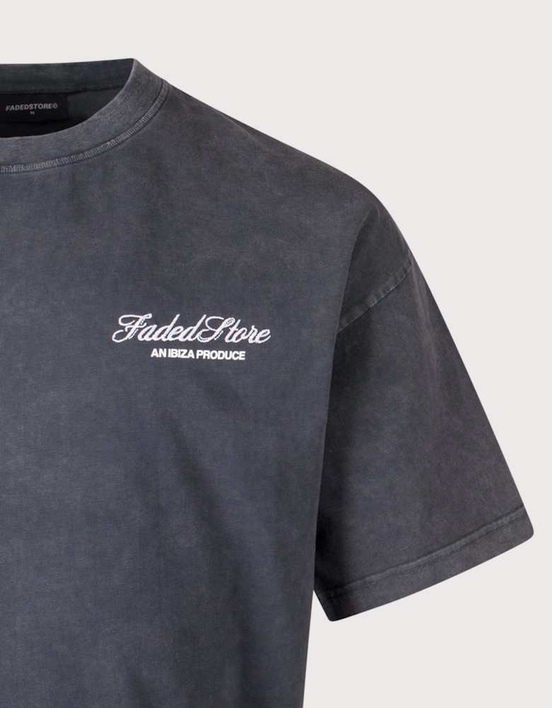 Relaxed Fit Mushroom Sketch T-Shirt