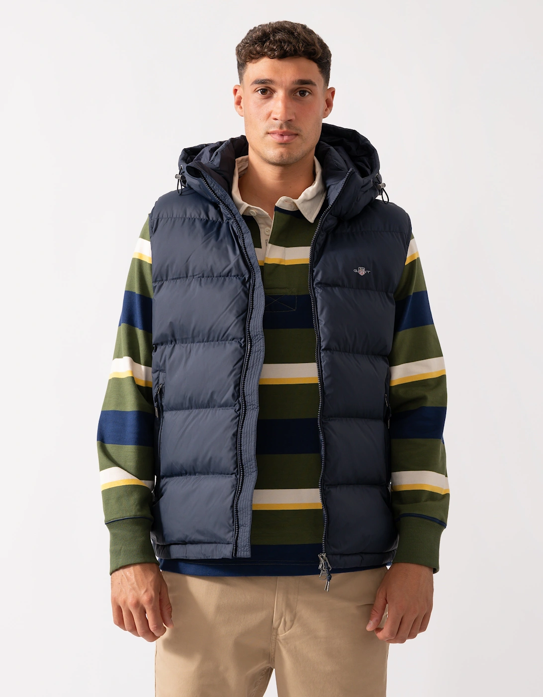 Mens Active Cloud Puffer Vest - 433 Evening Blue, 2 of 1