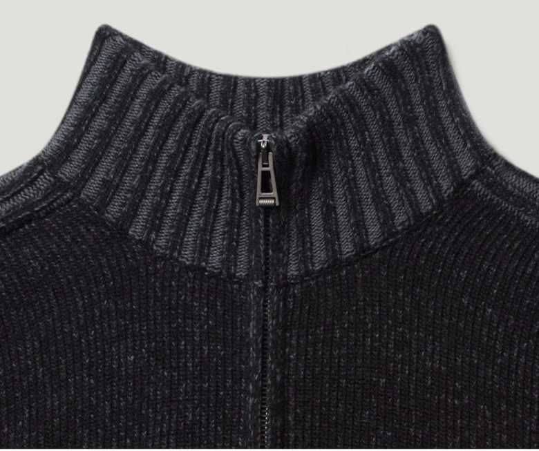Seasonal Watch Full Zip Jumper Black/Tornado Grey