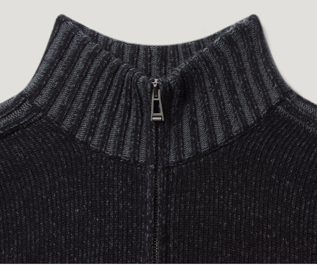 Seasonal Watch Full Zip Jumper Black/Tornado Grey