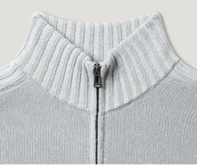 Seasonal Watch Full Zip Jumper Quarry Blue/Silver Birch