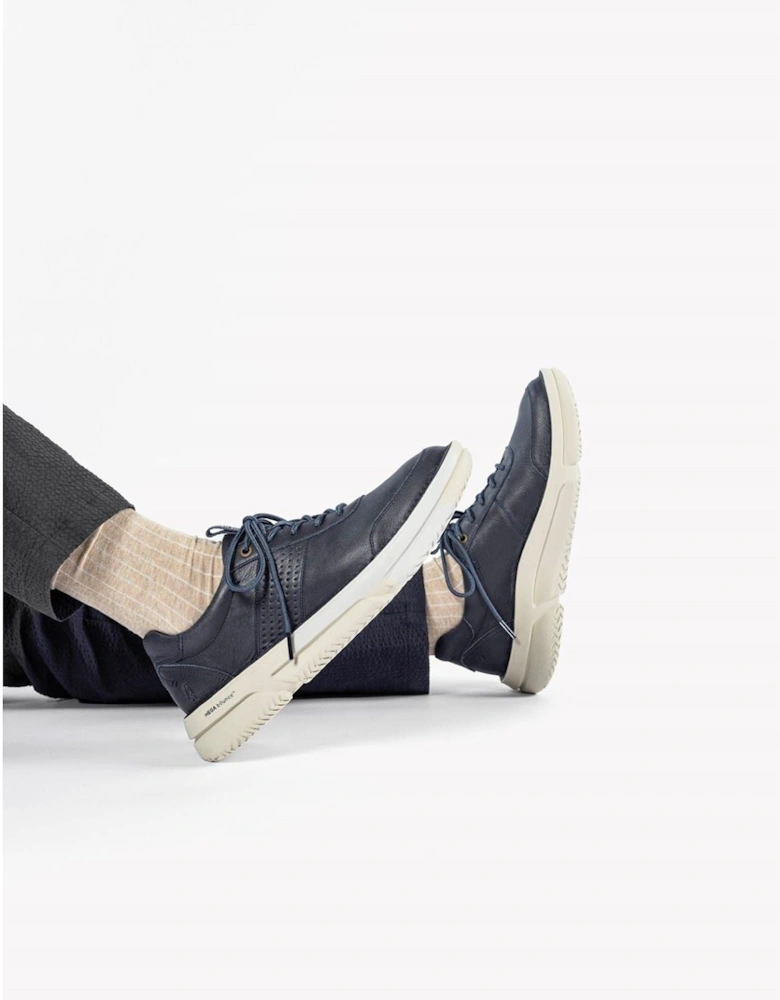 Baylor Leather Men's Navy Trainers