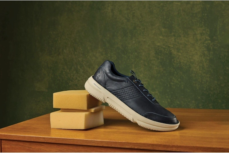 Baylor Leather Men's Navy Trainers