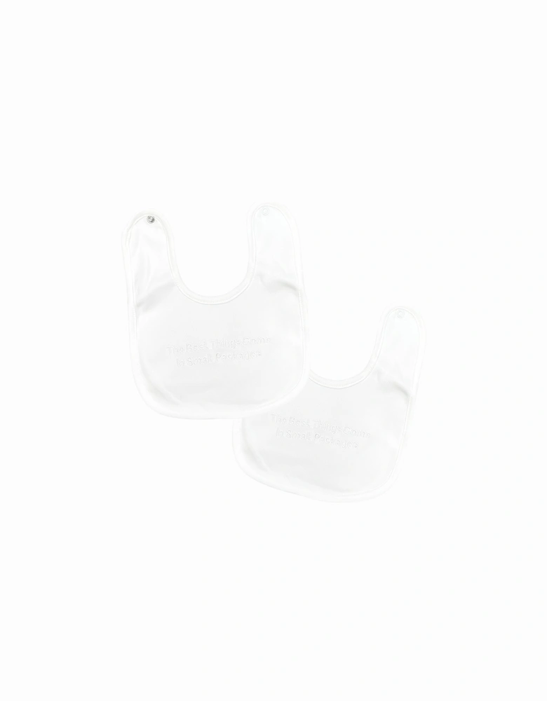 White Small Packages 2 Pack Bibs