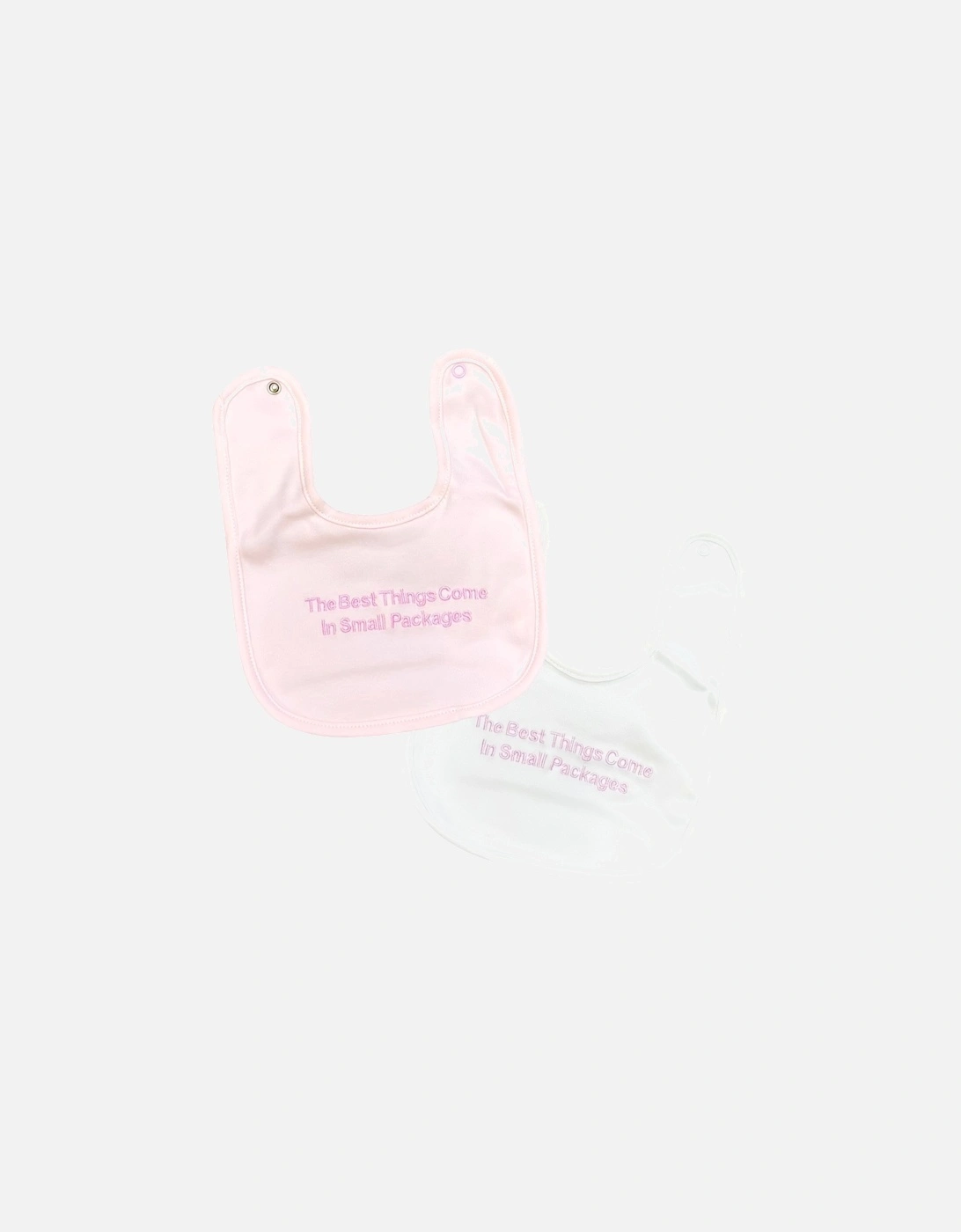 Girls Pink Small Packages 2 Pack Bibs, 4 of 3
