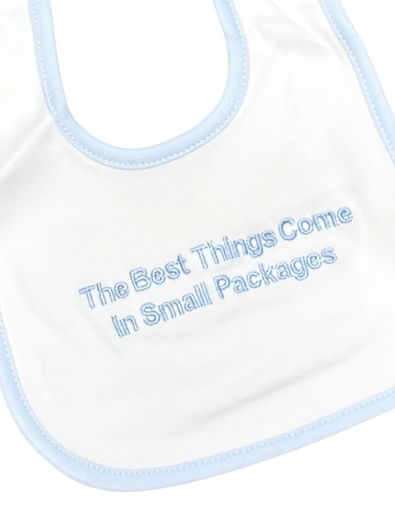 Boys Blue Small Packages 2 Pack Bibs