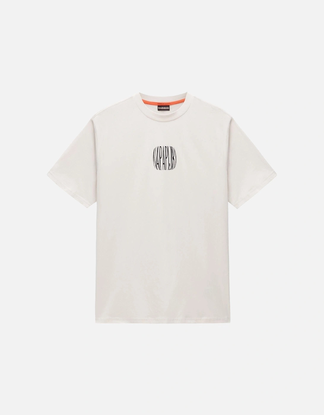 Men's Napapijri S-Yukis SS T-Shirt – Beige Dimity - Cream - Size: 36