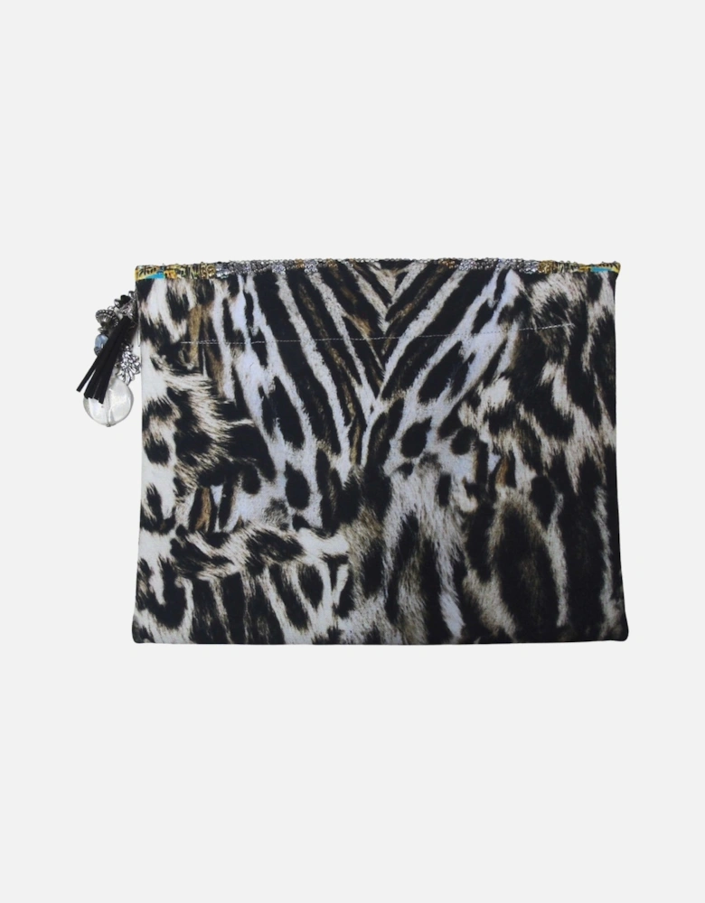 Fashion Siberia 1927 Brown Animal Print Clutch Bag
