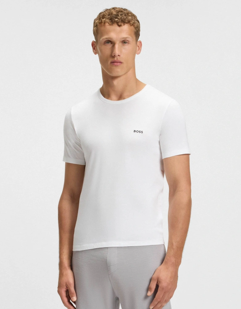 BOSS Orange Mens Three-Pack of Cotton Underwear T-Shirts with Logo Embroidery