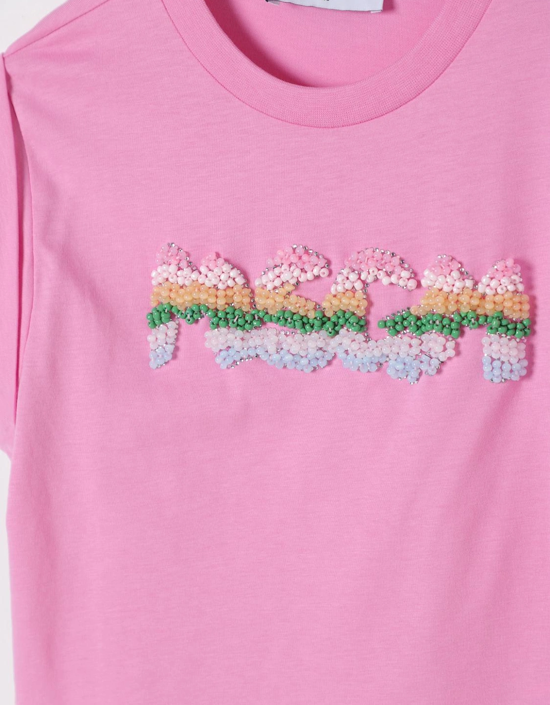 Rainbow Beaded Logo Tee