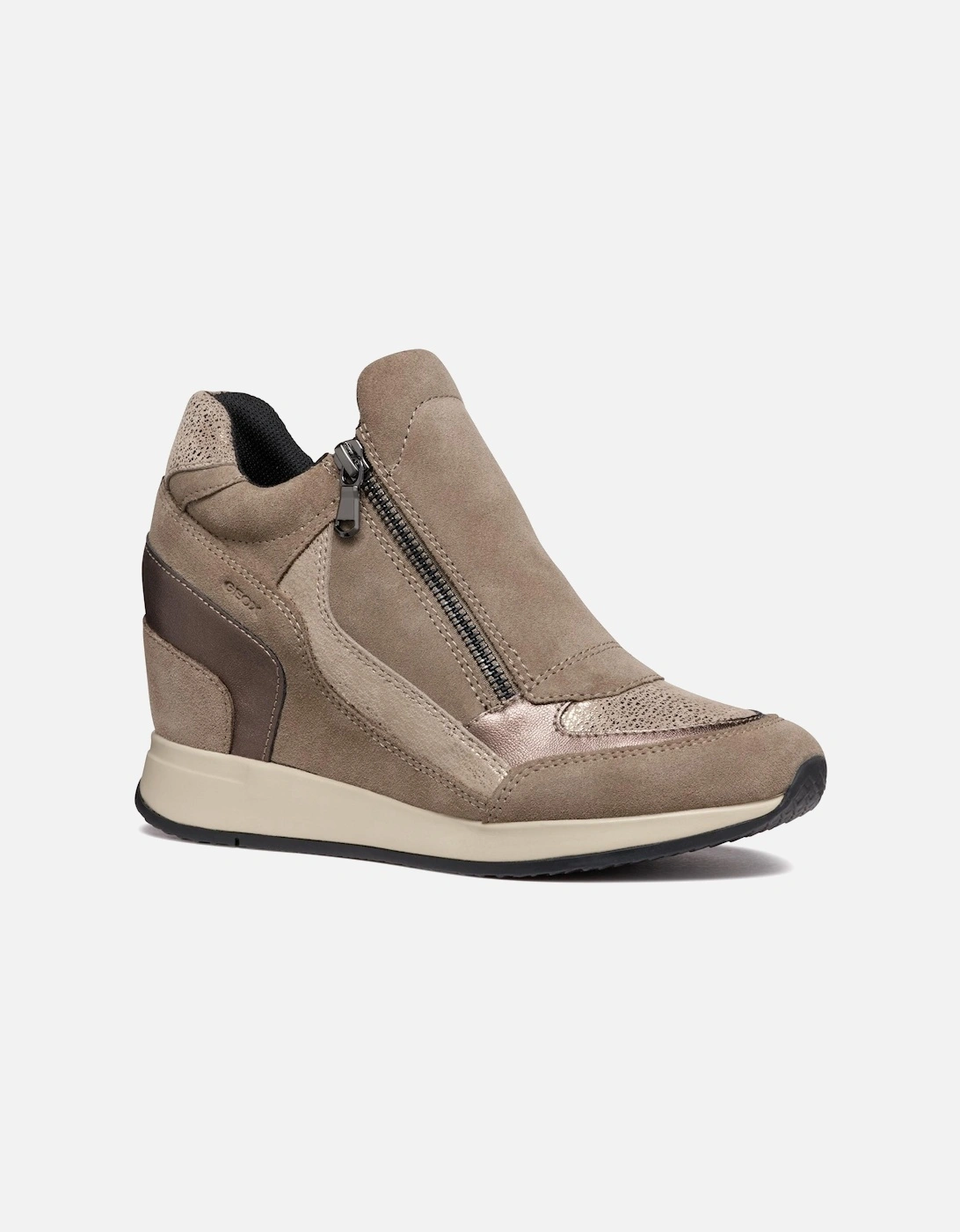 Womens/Ladies D Nydame A Wedge Leather Trainers, 2 of 1
