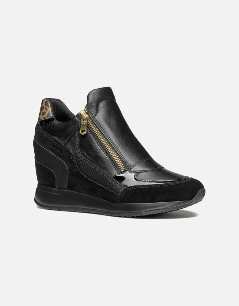 Womens/Ladies D Nydame A Wedge Leather Trainers