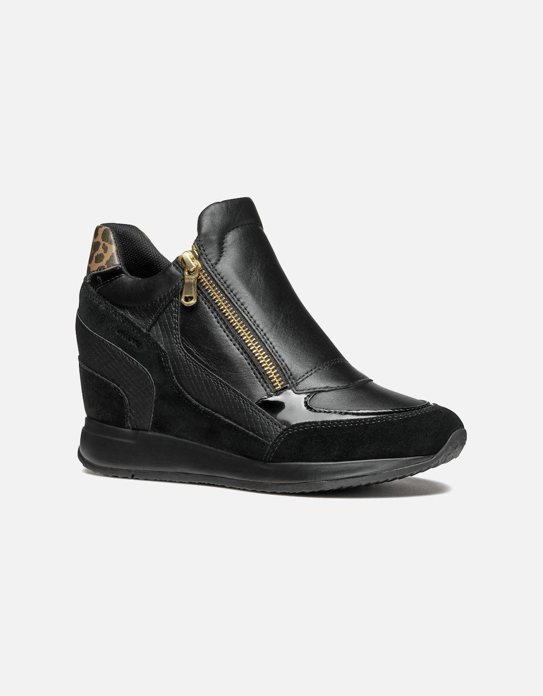 Womens/Ladies D Nydame A Wedge Leather Trainers, 2 of 1